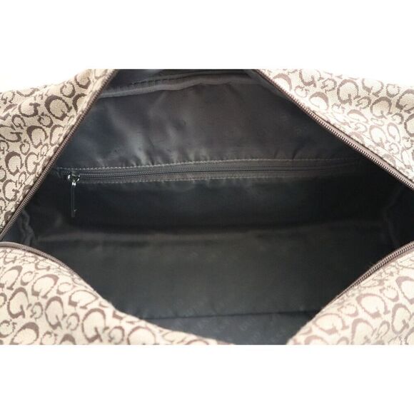 Guess C7816087 Unisex Large Mocha Brown Multi Ashbourne Travel Duffle Bag - Picture 7 of 9